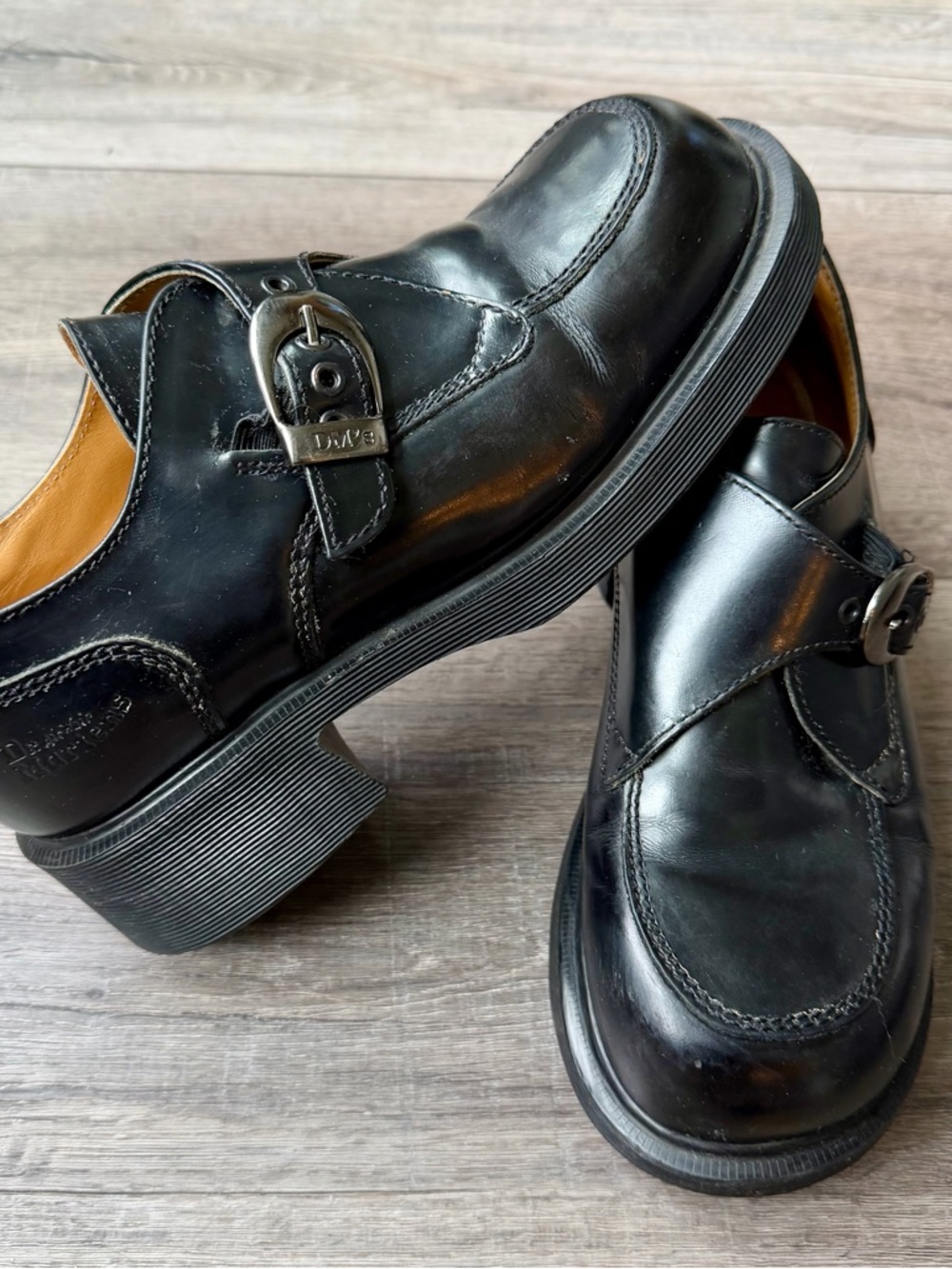 Dr. Martens Black Mary Jane Single Strap 8496 Vintage US Size 7 Made in England